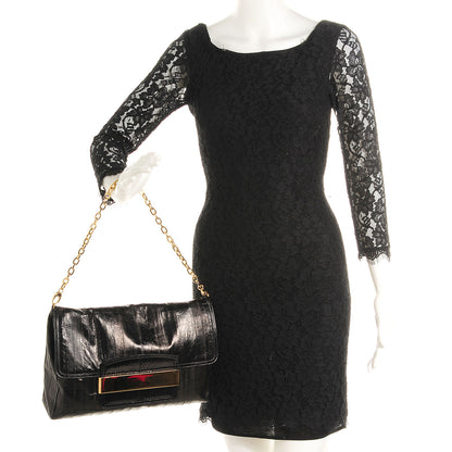 Jimmy Choo Eel Skin Carolina Oversized Clutch 2 of 6