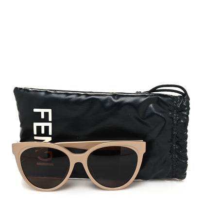 Fendi Acetate Round Cat Eye Sunglasses Beige 9 of 9
