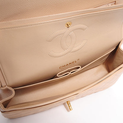 Chanel Caviar Quilted Medium Double Flap Beige Clair 5 of 8