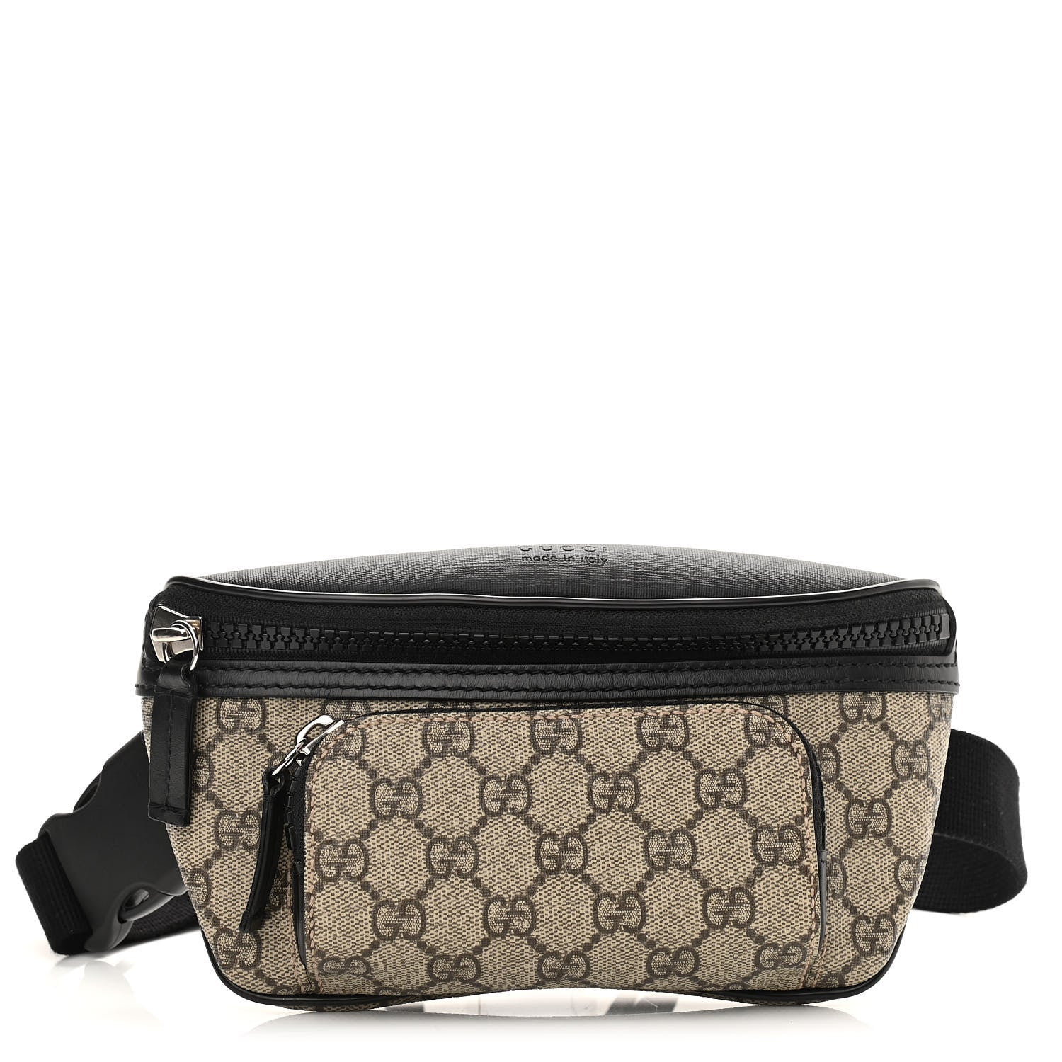 Gucci GG Supreme Monogram Belt Bag Black 1 of 11