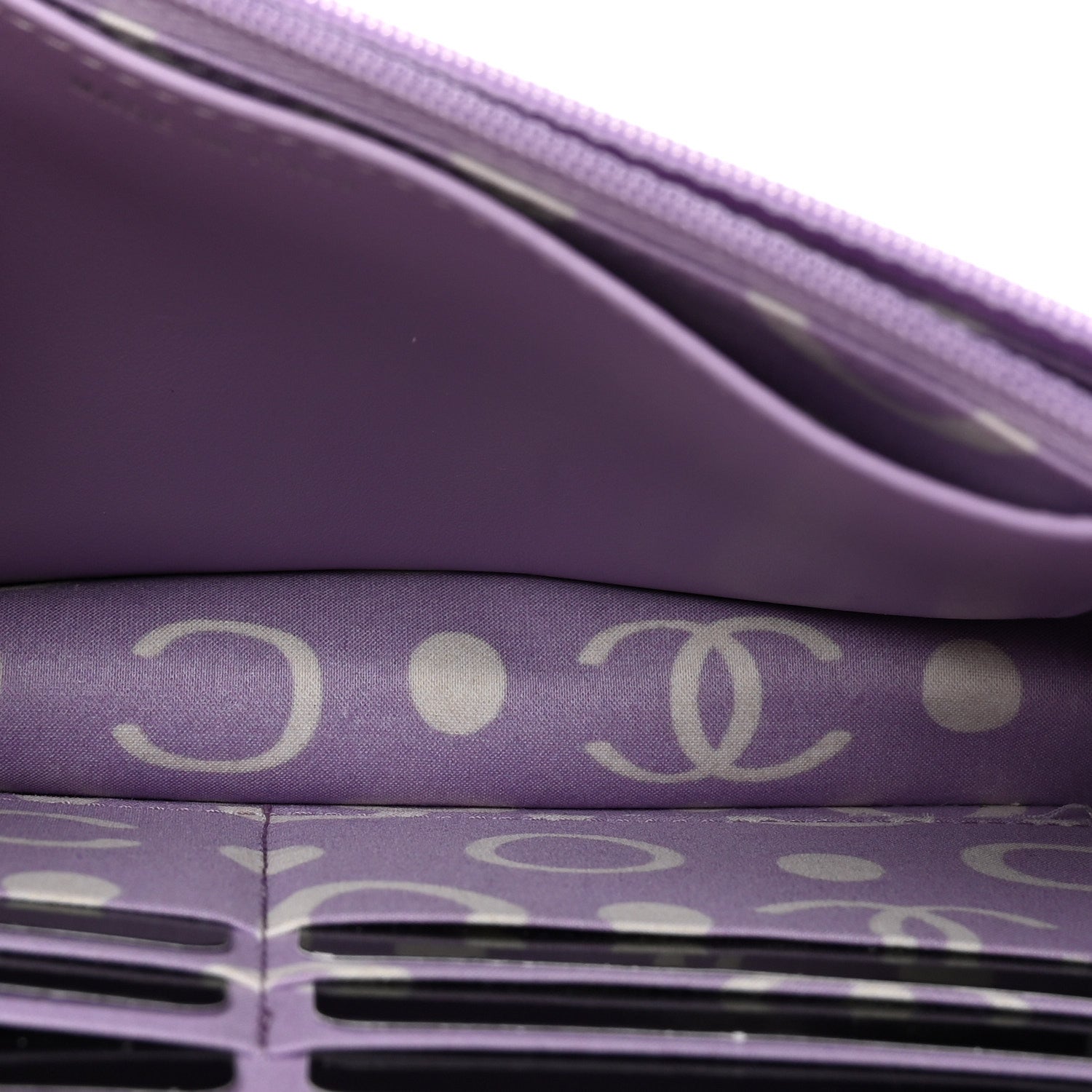 Chanel Caviar Quilted CC Logo Wallet on Chain WOC Purple 5 of 12