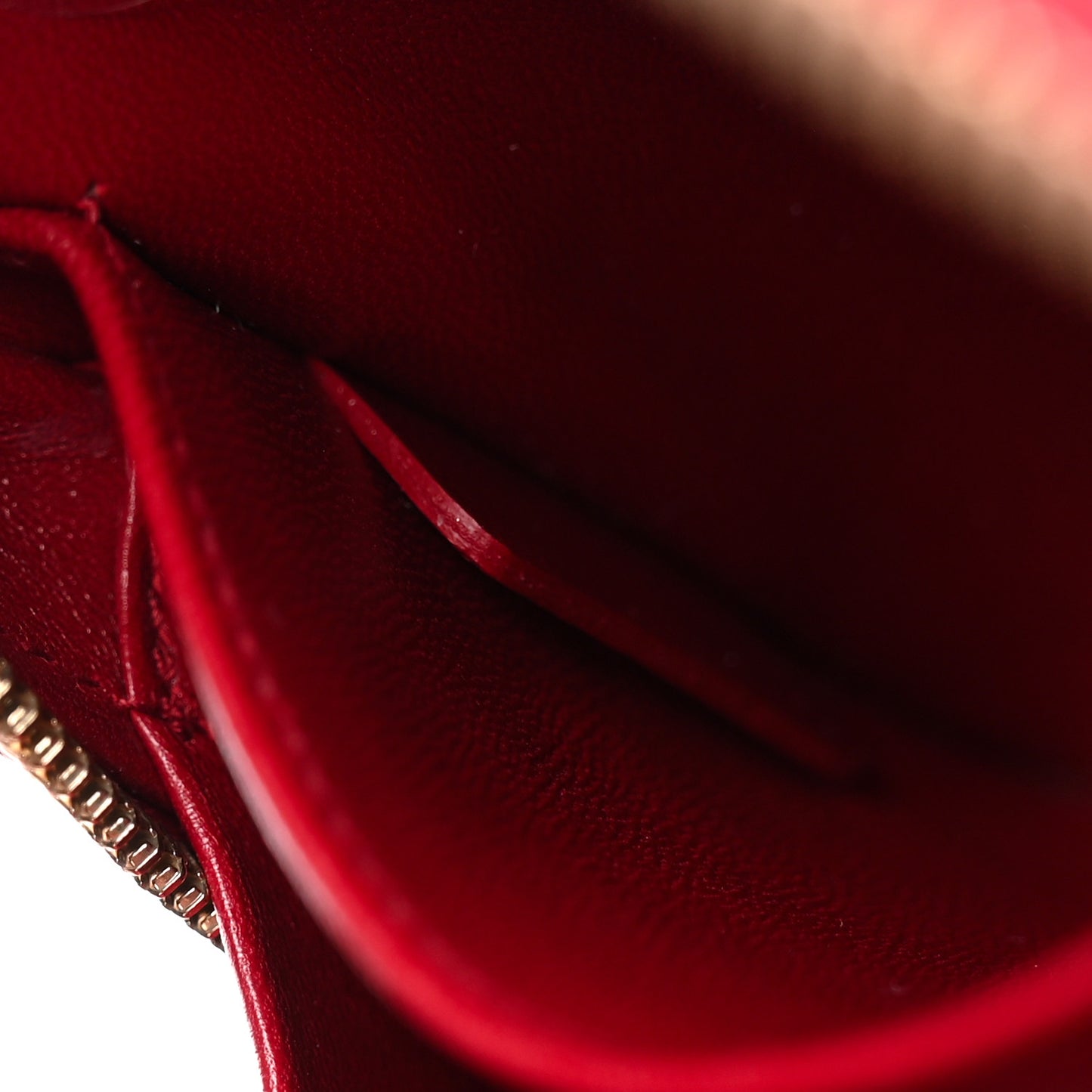 Lambskin Cannage Lily Tote Dark Red
