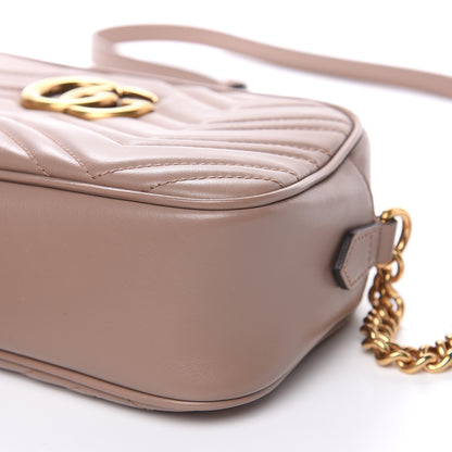 Gucci Calfskin Matelasse Small GG Marmont Chain Shoulder Bag Porcelain Rose 9 of 9