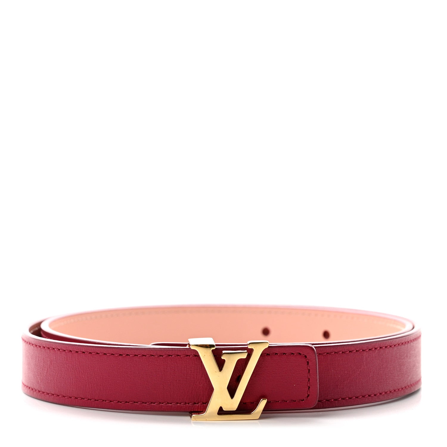 Louis Vuitton Calfskin 20mm LV Initiales Belt 70 28 Fuchsia 1 of 5