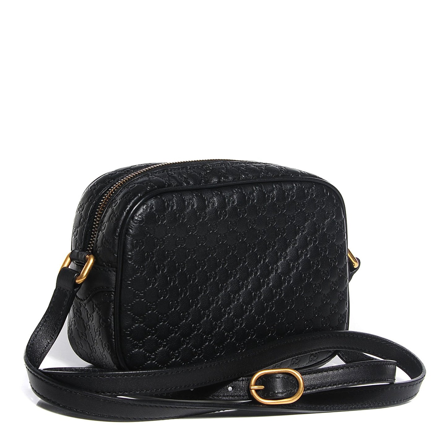 Microguccissima Sunshine Disco Crossbody Bag Black