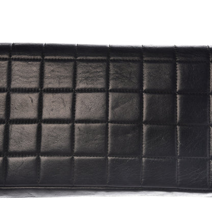 Chanel Lambskin Quilted East West Chocolate Bar Flap Navy 16 of 19
