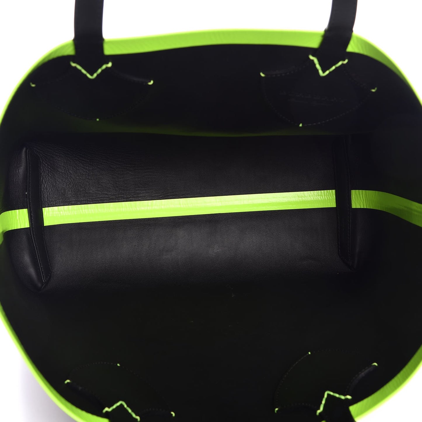 Canvas Mega Check The Giant Reversible Tote Black Neon Yellow