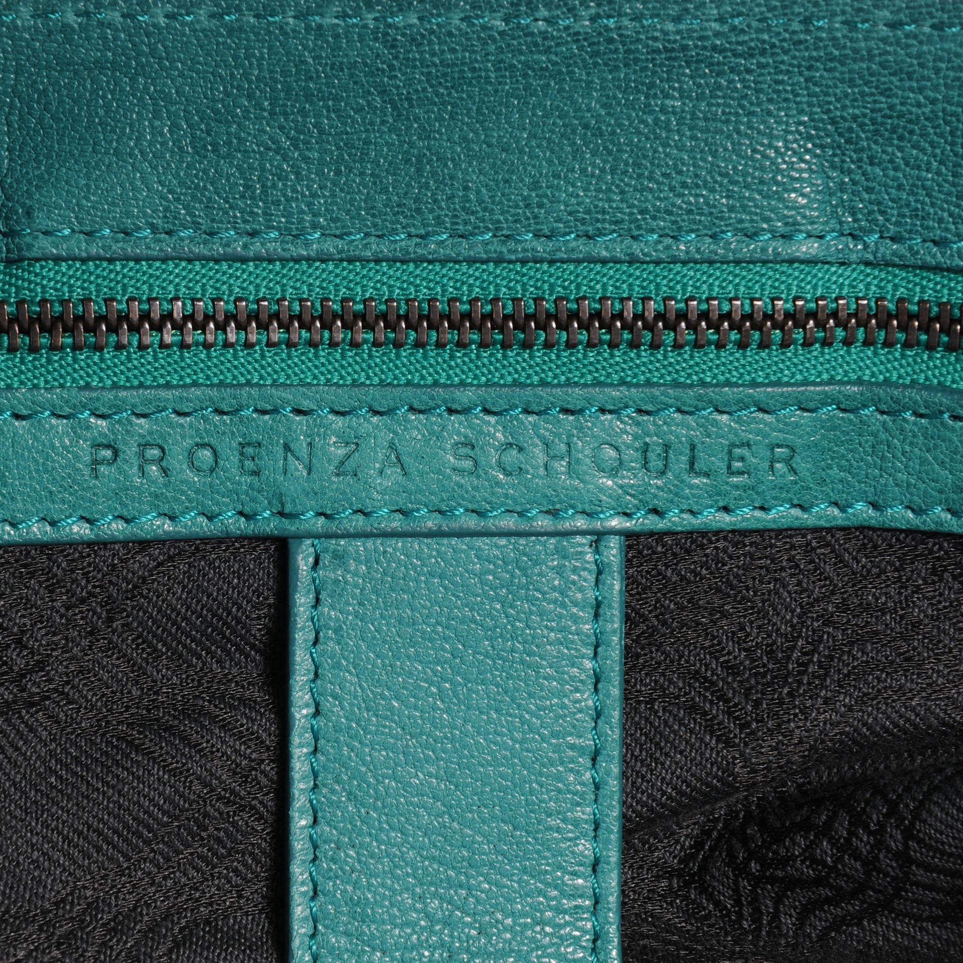 Proenza Schouler Lambskin PS1 Large Satchel Teal 6 of 8