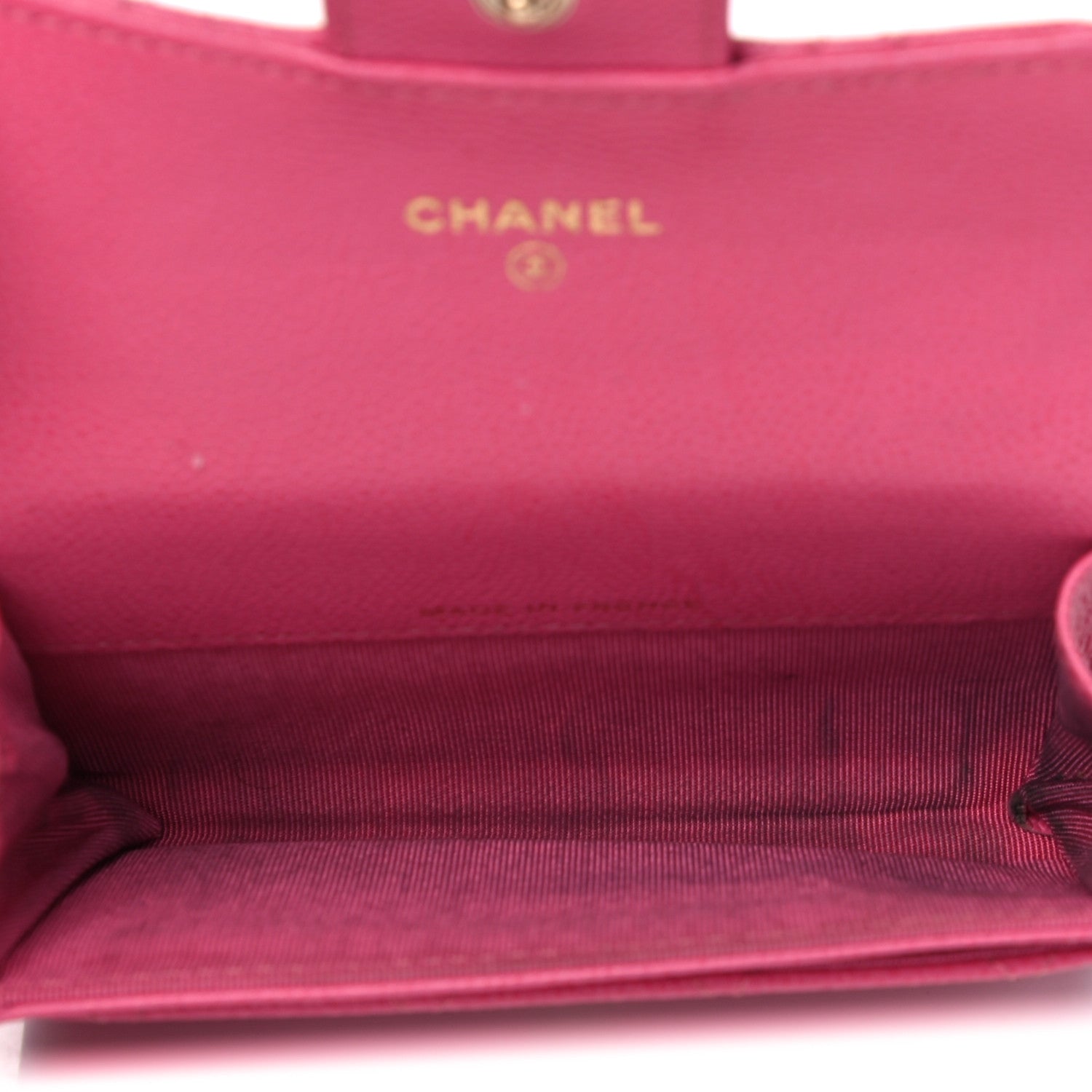 Chanel Caviar Quilted Card Flap Holder Pink 4 of 17