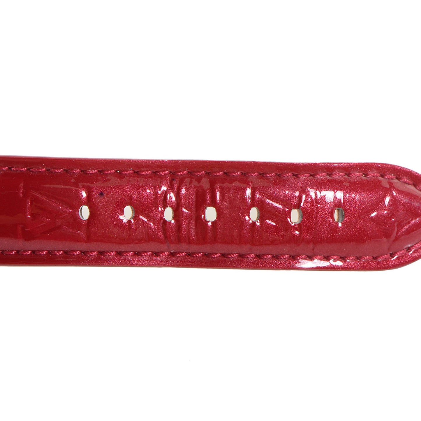 Stainless Steel Vernis Diamond 34mm Tambour Forever Quartz Watch Red