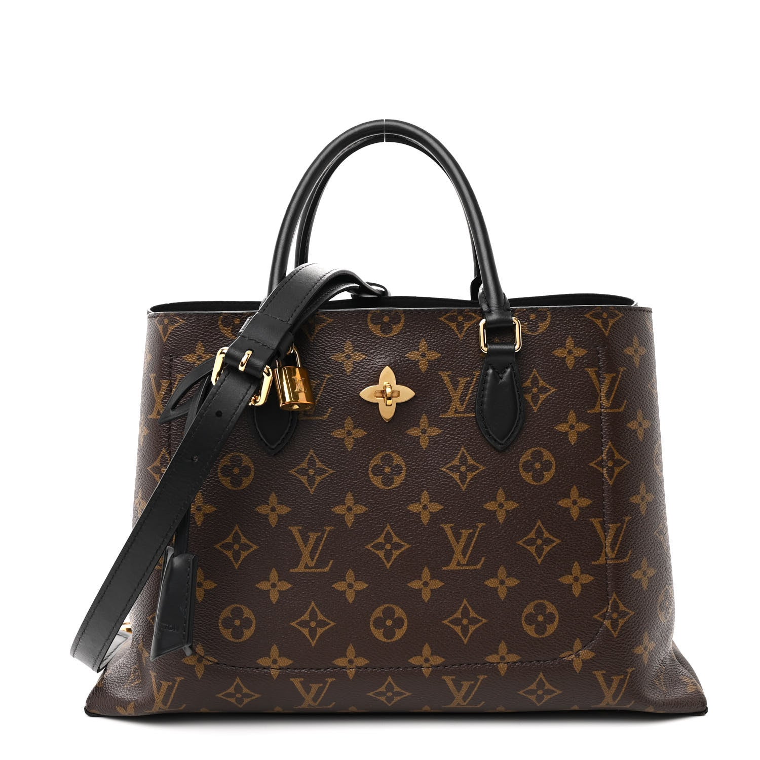 Louis Vuitton Monogram Flower Tote Black 1 of 11