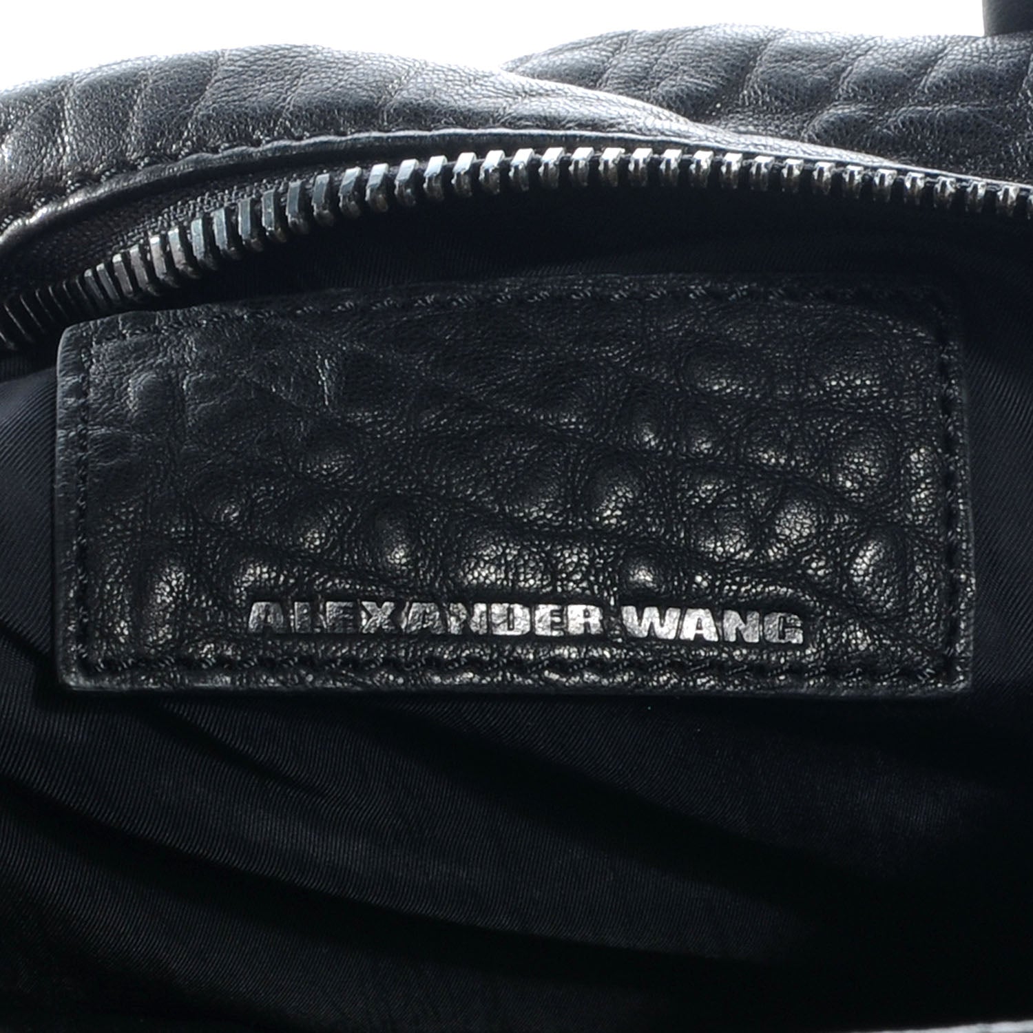 Alexander Wang Pebbled Leather Rocco Black w Black Hardware 6 of 7