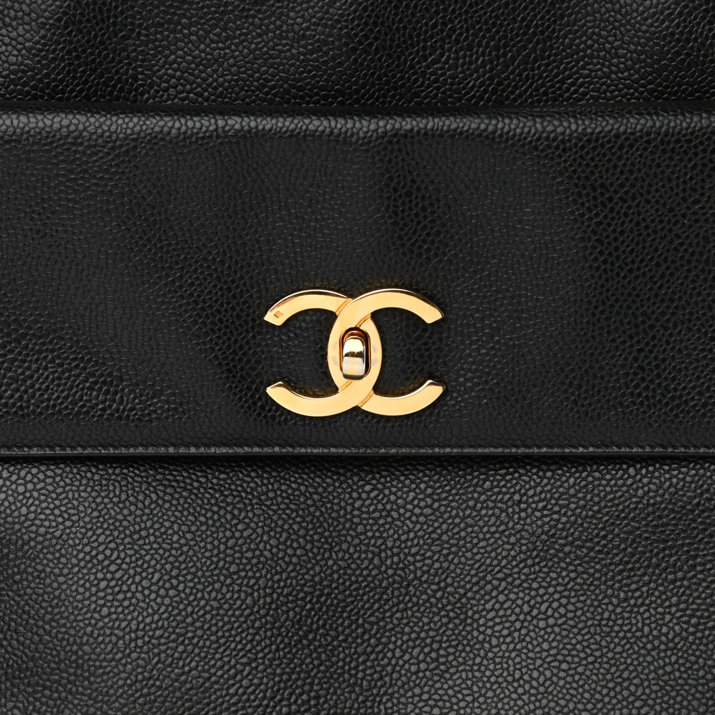 Caviar Flap Shoulder Bag Black