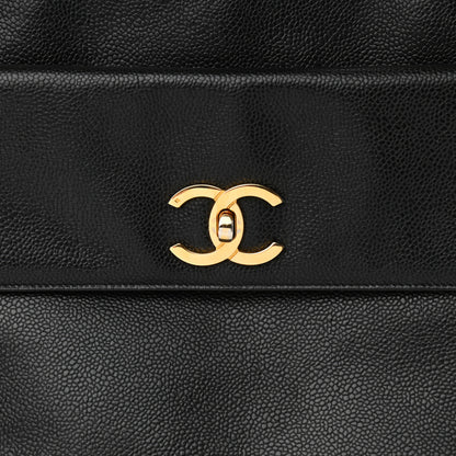 Chanel Caviar Flap Shoulder Bag Black 10 of 12