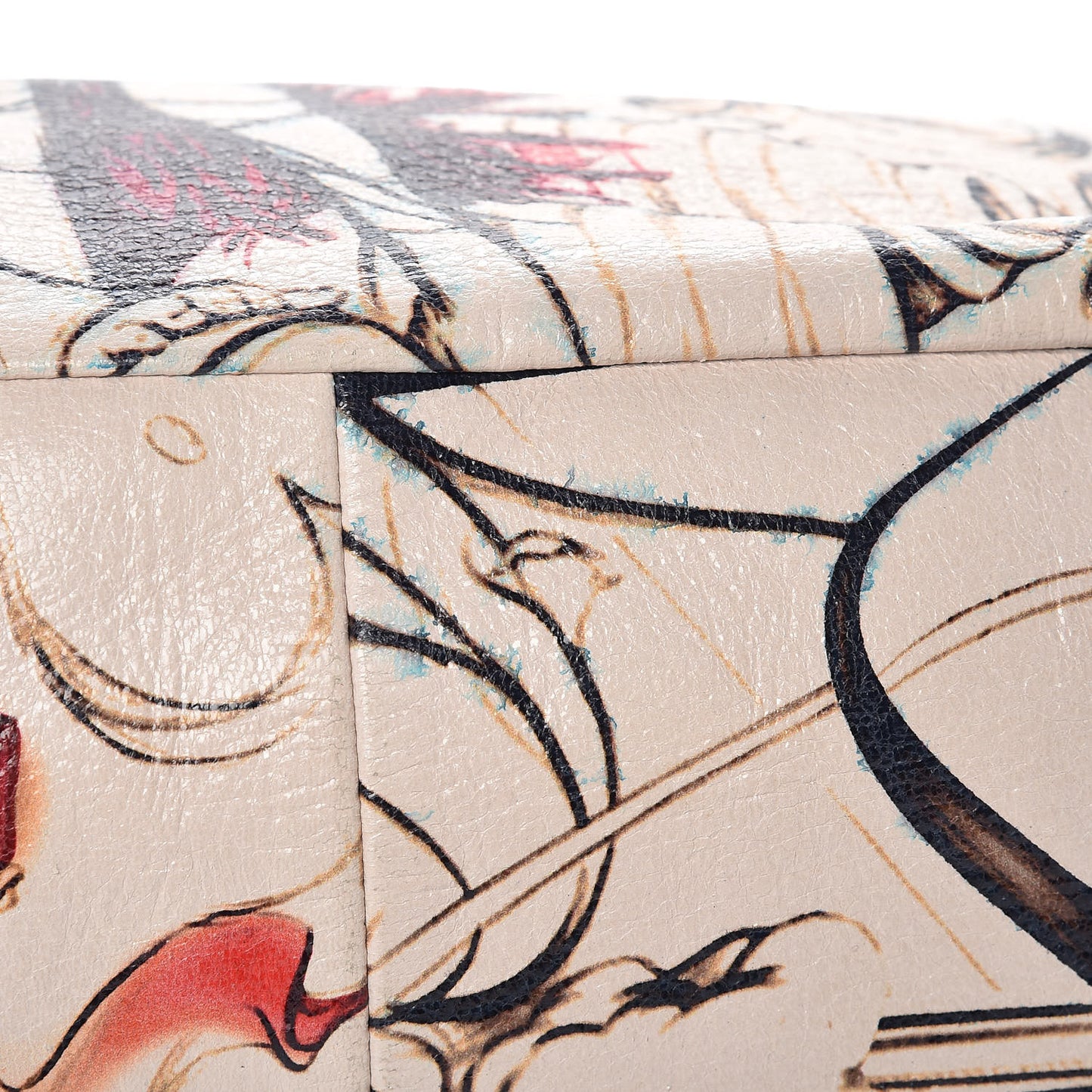 X JAMES JEAN Cervo Lux Fairy Print Large Double Handle Boston Bag Prugna