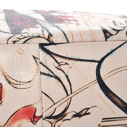 Prada X JAMES JEAN Cervo Lux Fairy Print Large Double Handle Boston Bag Prugna 10 of 14