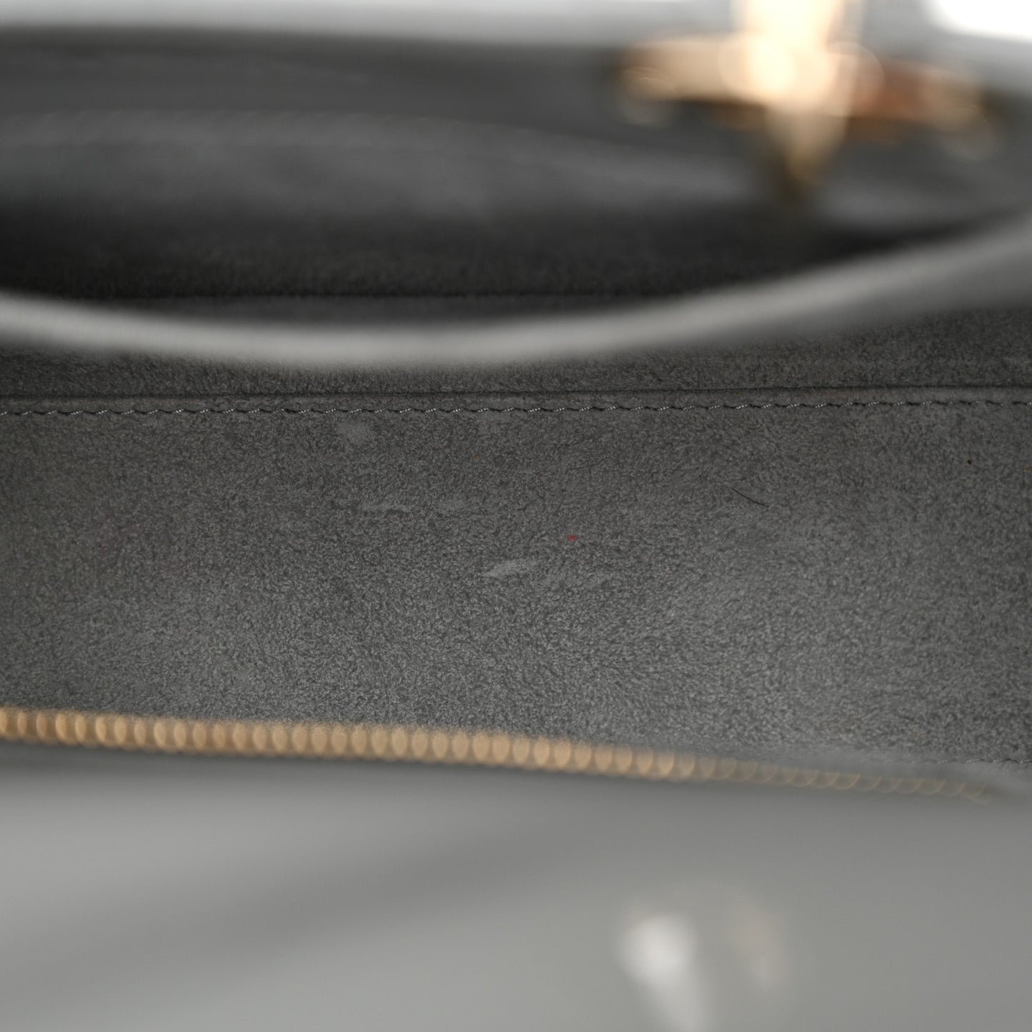 Patent Cannage Small Lady Dior Grey