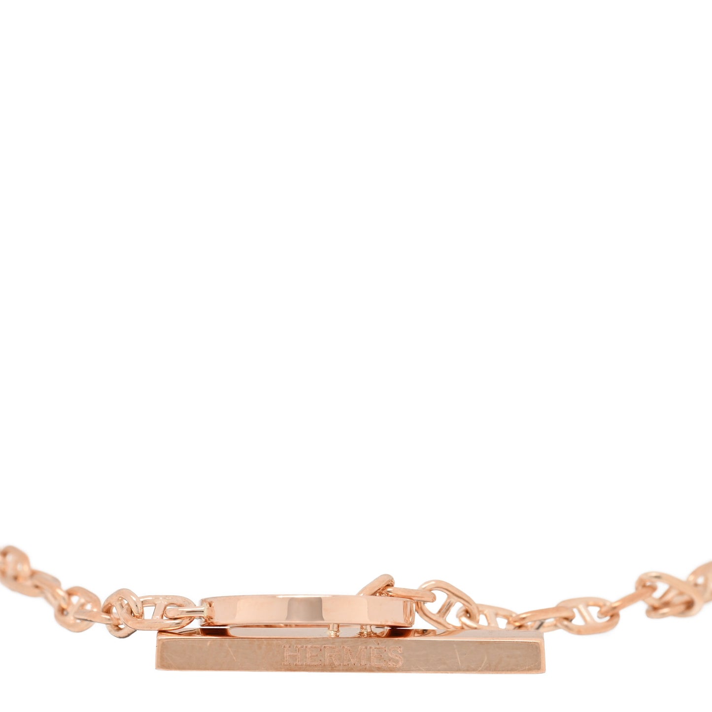 18K Rose Gold Diamond Chaine D'Ancre Contour Bracelet SH