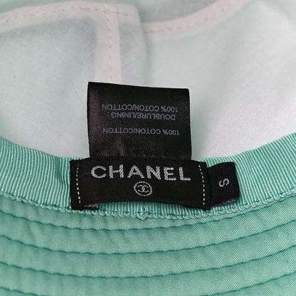 Chanel Cotton CC Cloche Bucket Hat S Turquoise Fuchsia 6 of 7