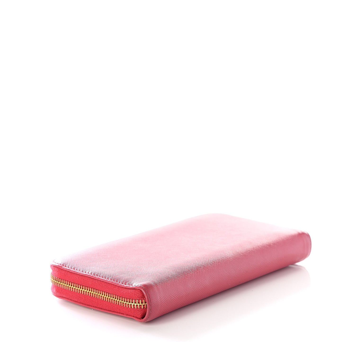 Saffiano Metal Zip Around Wallet Peonia