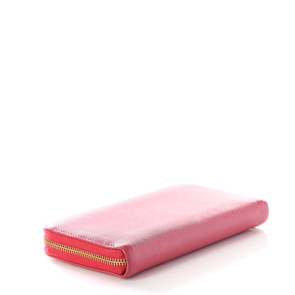Prada Saffiano Metal Zip Around Wallet Peonia 3 of 8