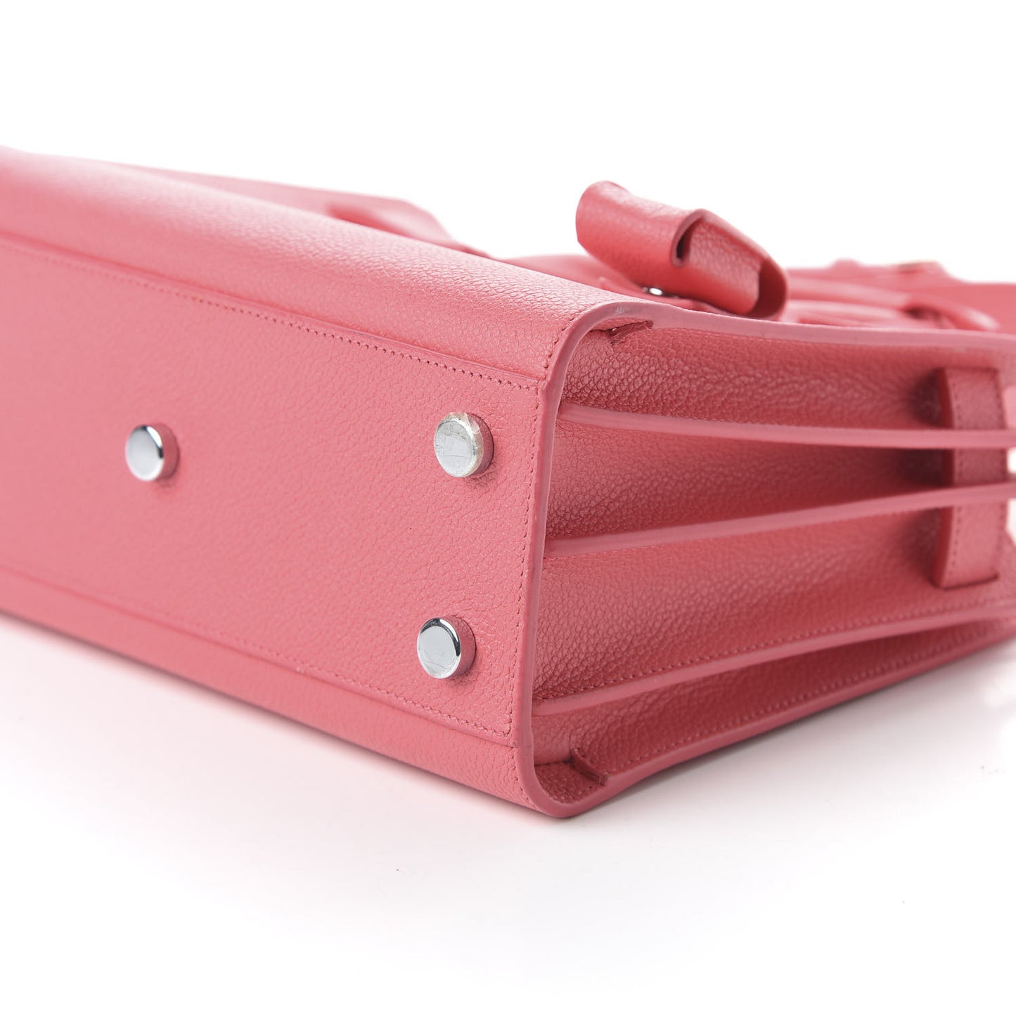 Grained Calfskin Nano Sac De Jour Coral