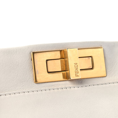 Fendi Nappa Medium Peekaboo Iconic Satchel White 5 of 6