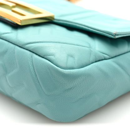Fendi Nappa FF 1974 Embossed Mini Baguette Menta 9 of 9