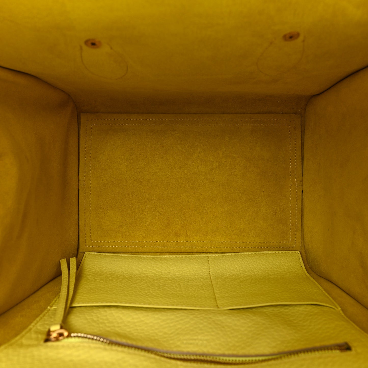 Crisped Calfskin Mini Tie Knot Tote Fluo Yellow