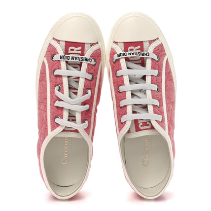Christian Dior Denim Cannage Walk'N'Dior Low Top Sneakers 36.5 Pink 2 of 8