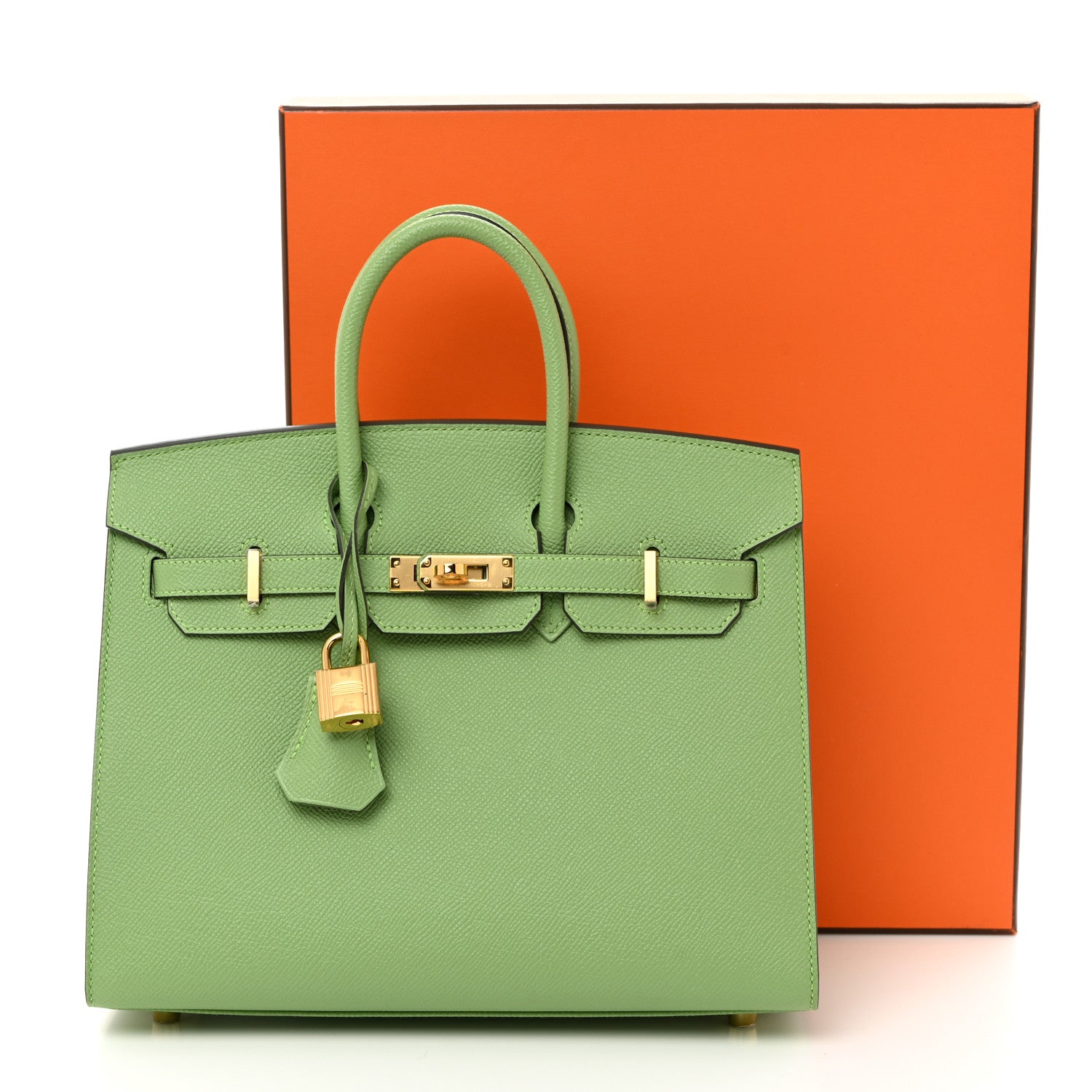 Hermes Epsom Birkin Sellier 25 Vert Criquet 11 of 11