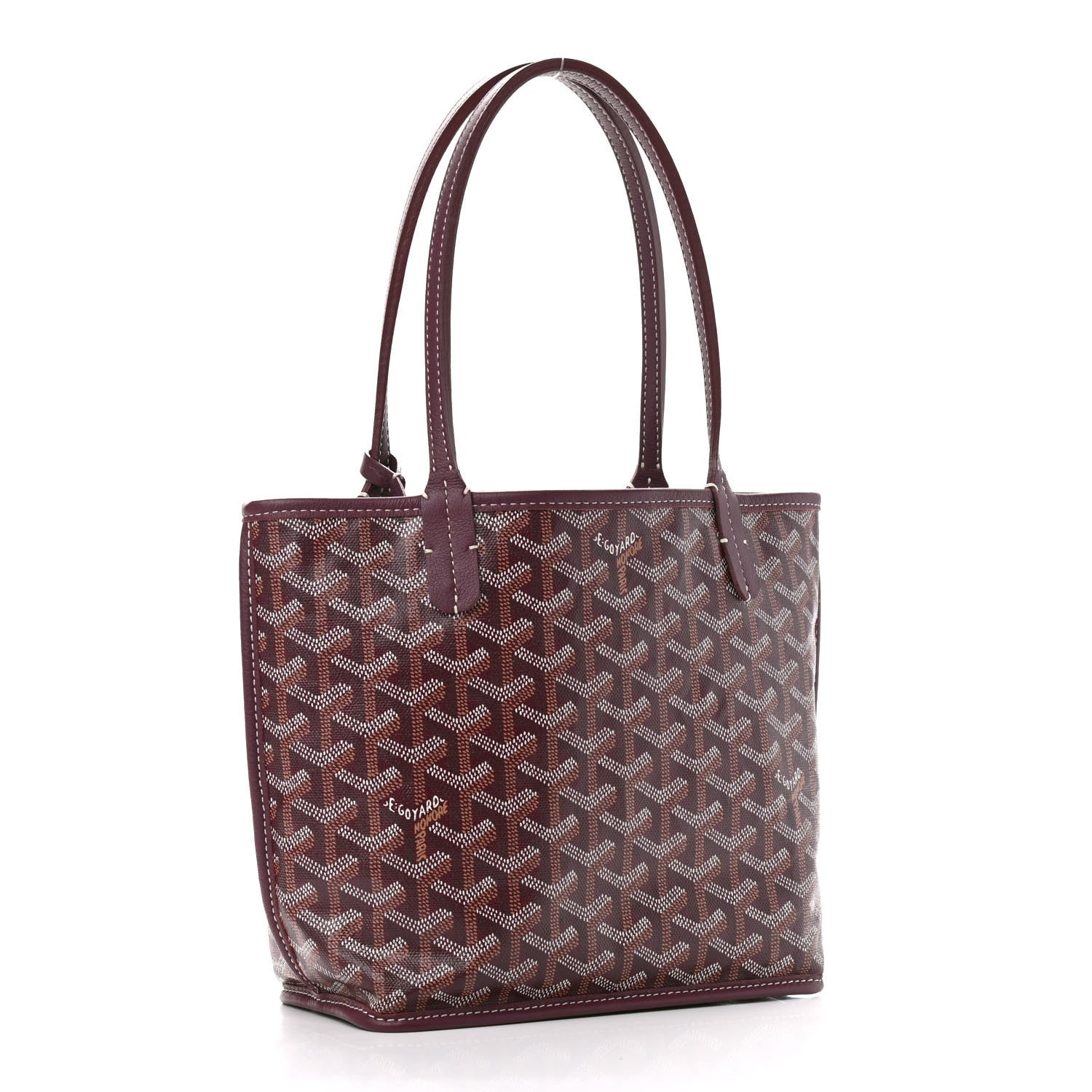 Goyard Goyardine Reversible Mini Anjou Burgundy 4 of 9