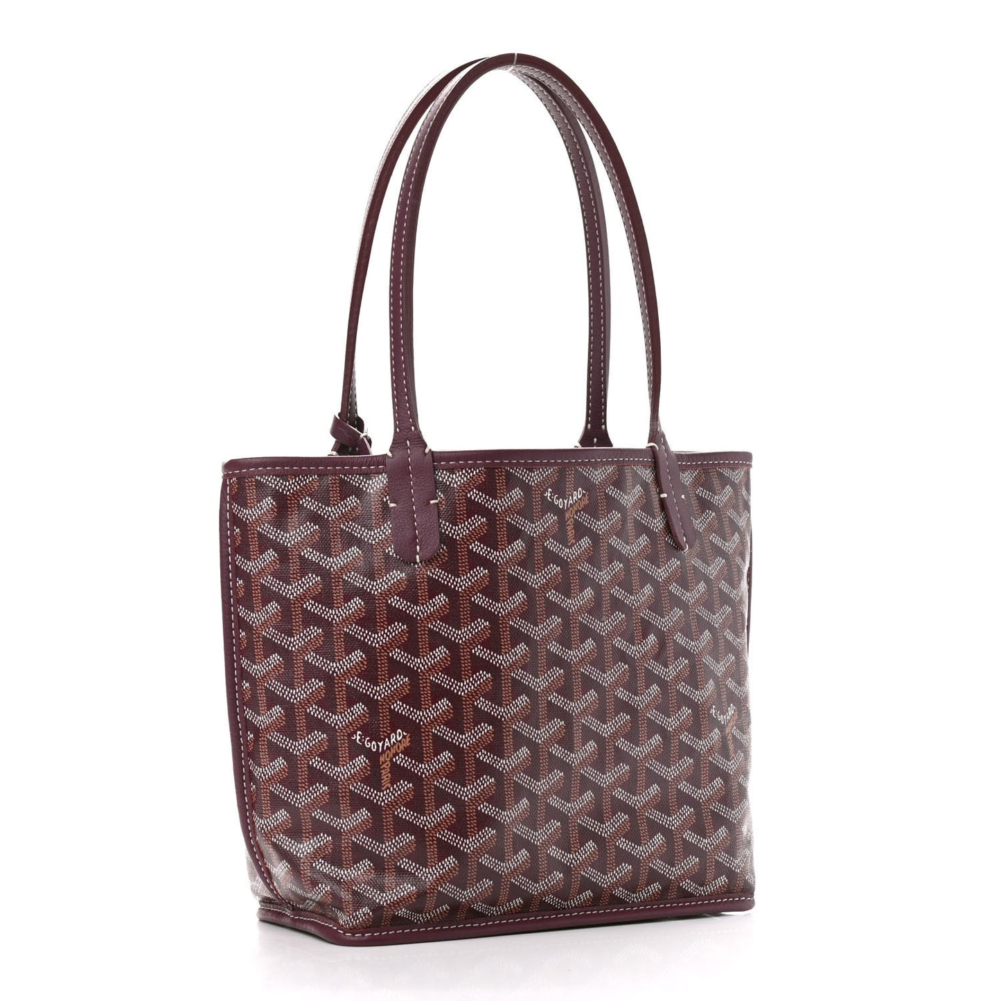 Goyardine Reversible Mini Anjou Burgundy