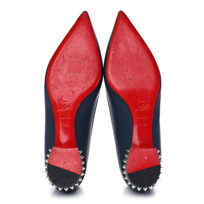 Christian Louboutin Nappa Spiked Hall Flats 40.5 Version Nocturne 6 of 11