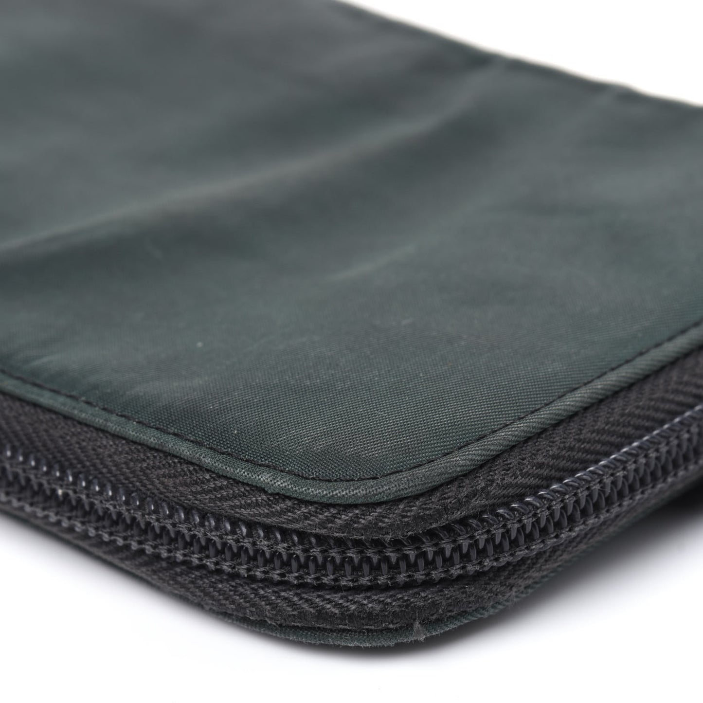 Tessuto Nylon Quilted Zip Around Wallet Black