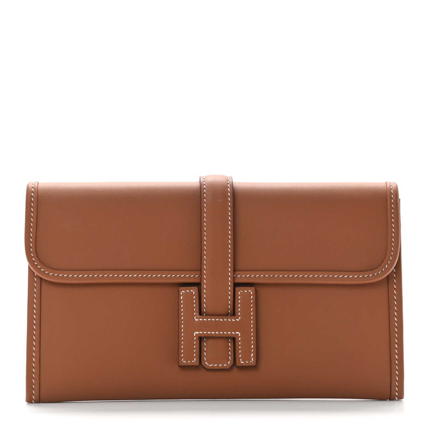Hermes Swift Jige Duo Clutch Gold 1 of 10