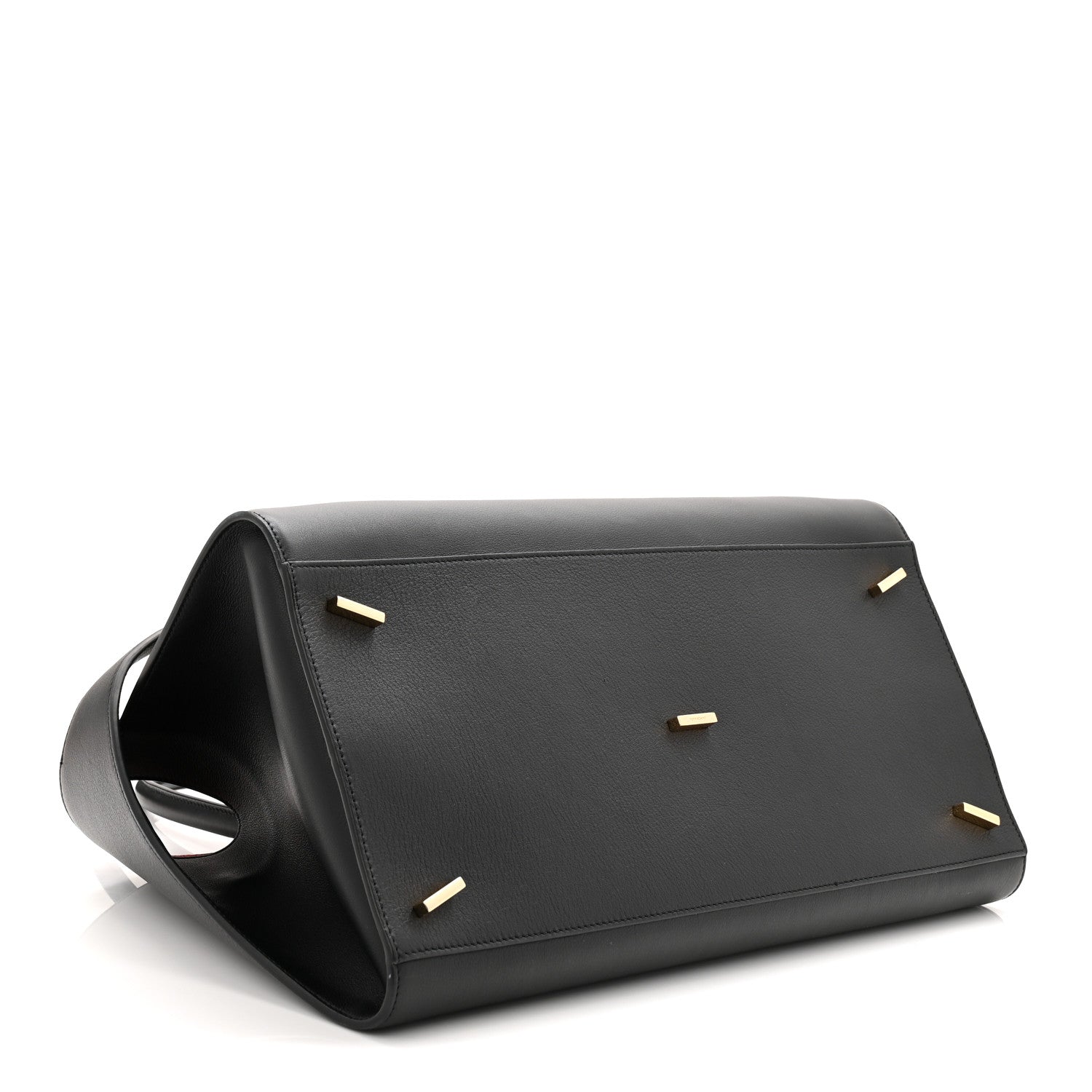 Salvatore Ferragamo Calfskin Large Hug Soft Bicolor Shoulder Bag Black Flame Red 4 of 10