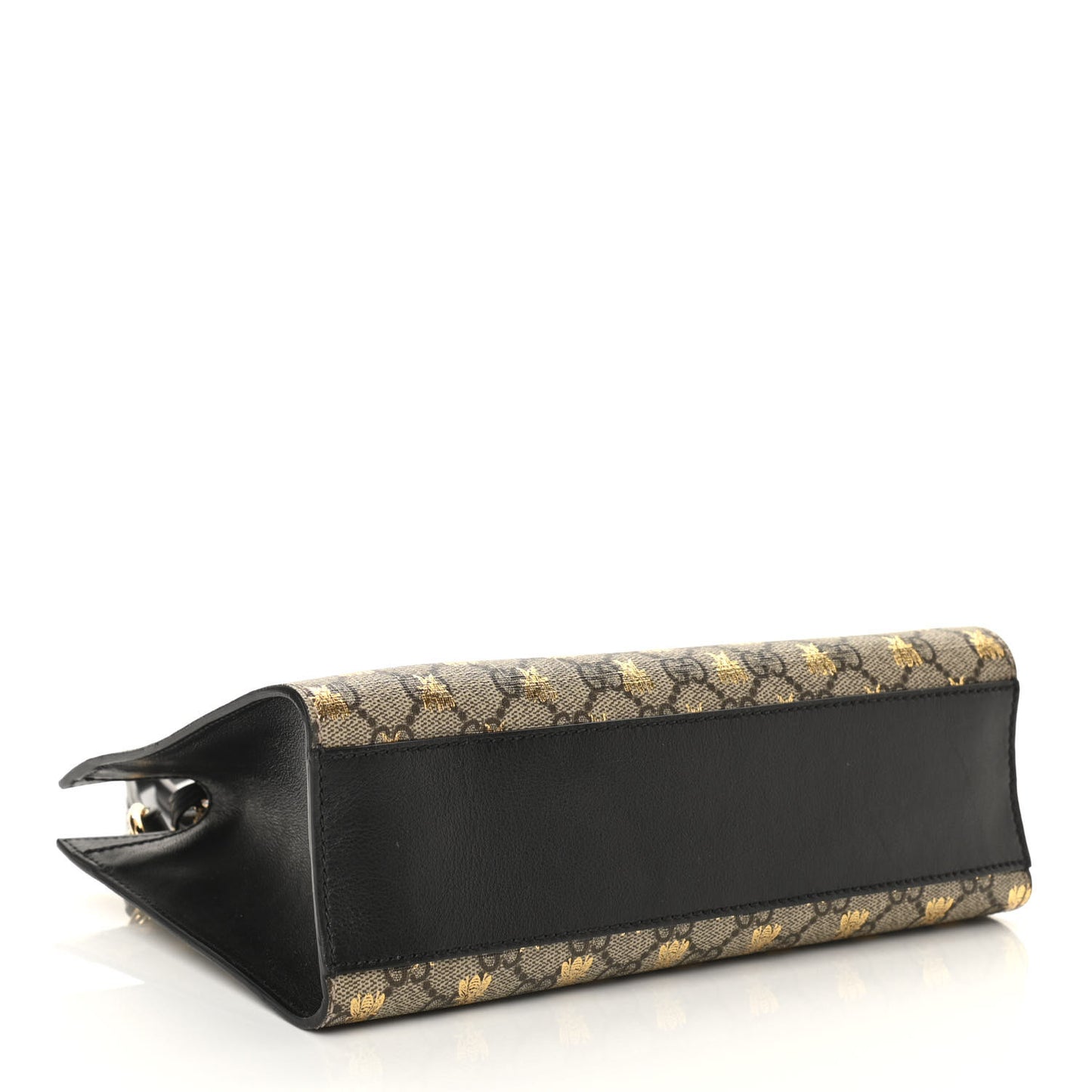 GG Supreme Monogram Bees Small Padlock Tote Beige Oro Black