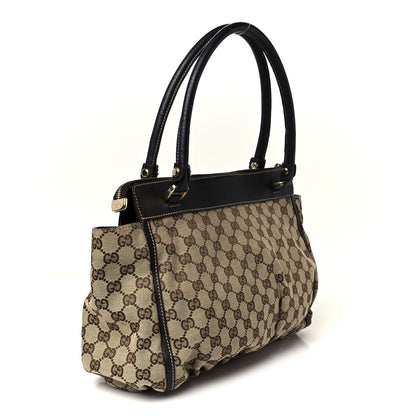 Gucci Monogram D Gold Tote Dark Brown 3 of 11