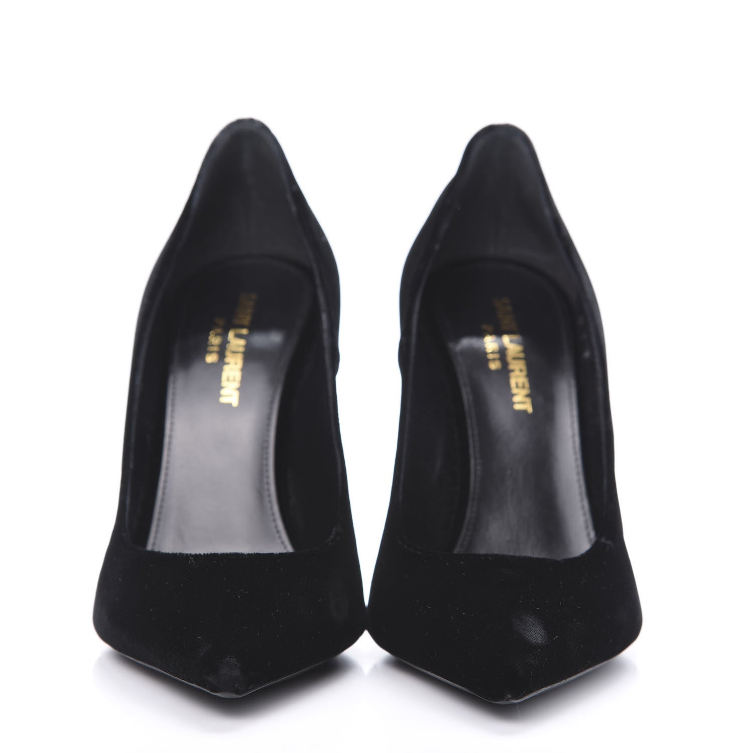 Saint Laurent Velvet Anja 105 Pumps 36.5 Black 2 of 11