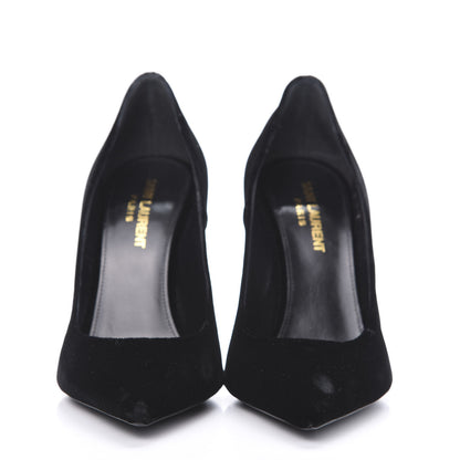 Saint Laurent Velvet Anja 105 Pumps 36.5 Black 2 of 11