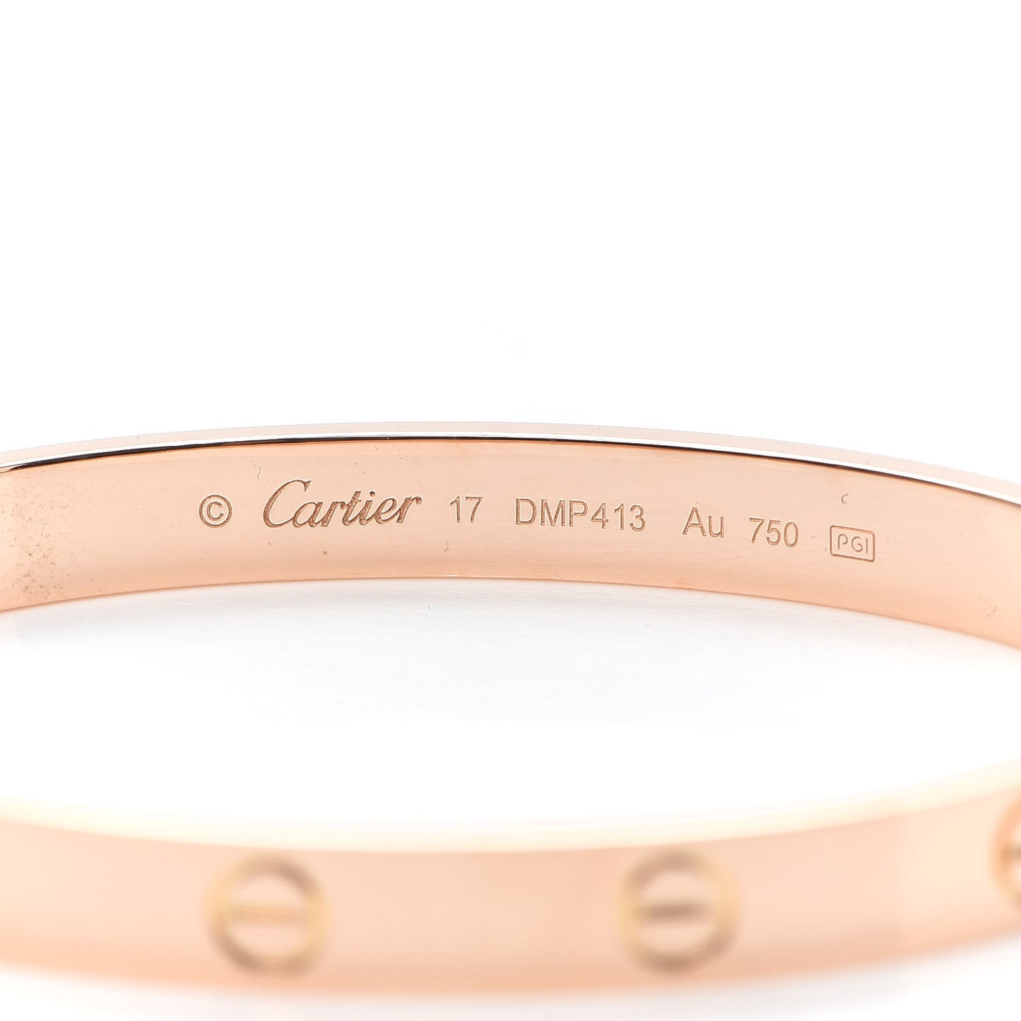 18K Pink Gold LOVE Bracelet 17