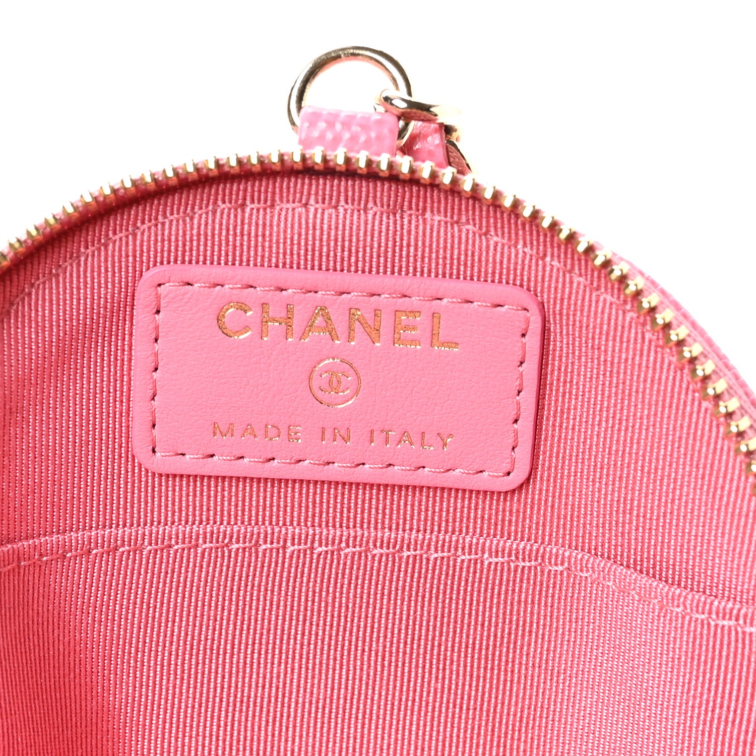 Chanel Caviar Quilted Round Clip On Coin Purse Pink 6 of 8