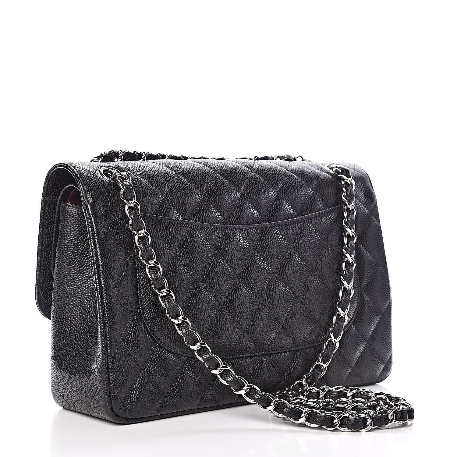 Chanel Caviar Quilted Jumbo Double Flap Black 3 of 9