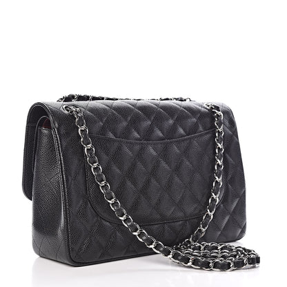Chanel Caviar Quilted Jumbo Double Flap Black 3 of 9