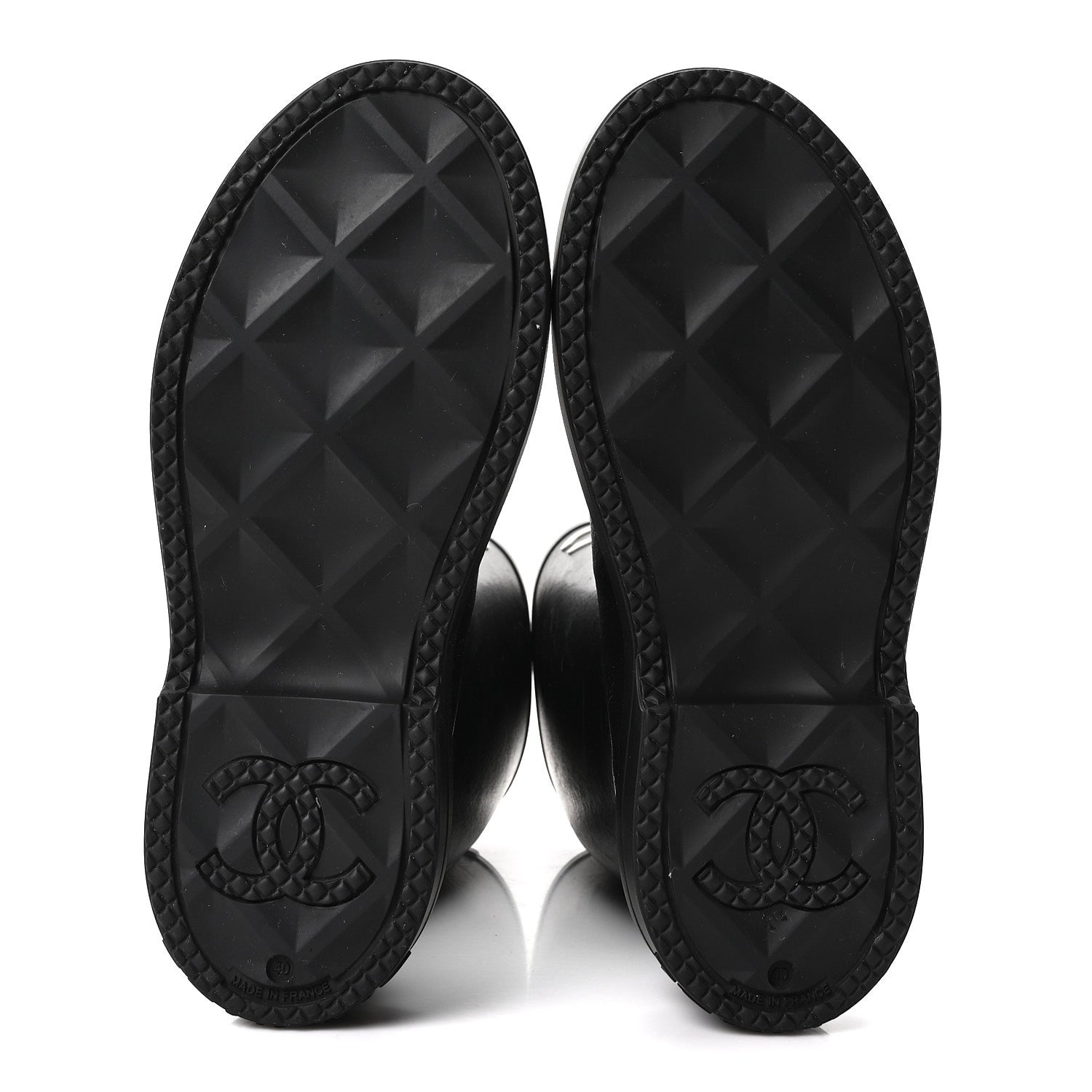 Chanel Caoutchouk CC High Boots 40 Black 6 of 10