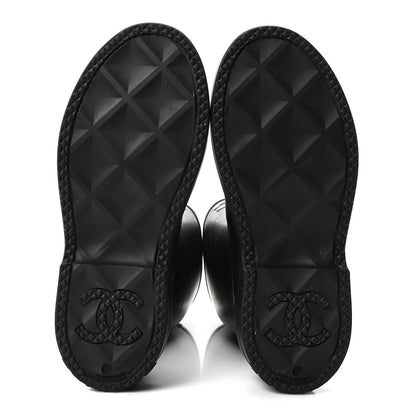Chanel Caoutchouk CC High Boots 40 Black 6 of 10