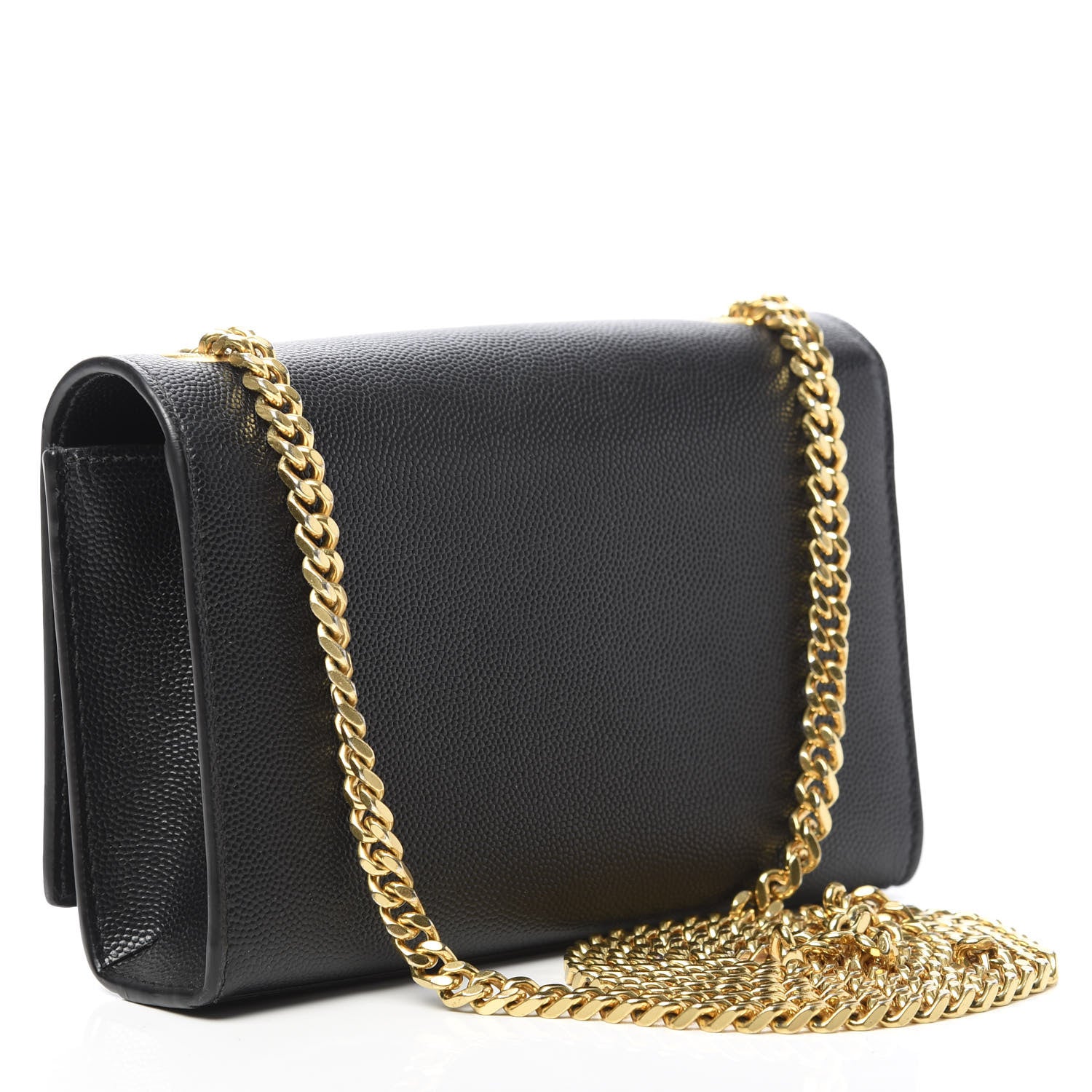 Saint Laurent Grain De Poudre Small Monogram Kate Satchel Black 3 of 10