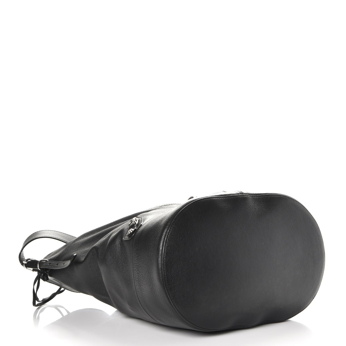 Veau Papier Classic Hardware Drop Bucket Bag Nero Black