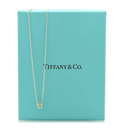 Tiffany Sterling Silver Tsavorite Garnet Elsa Peretti Color by the Yard Pendant Necklace 5 of 5
